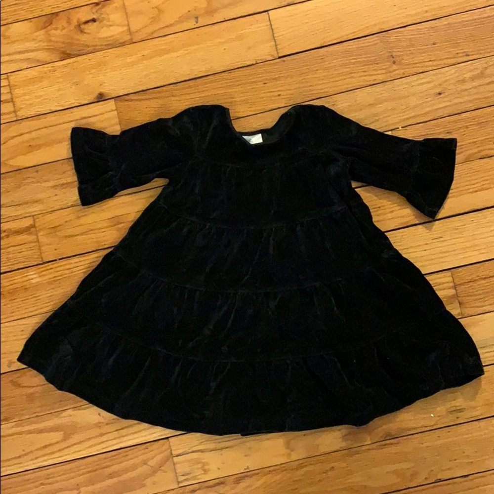 Hanna Andersson black velour dress